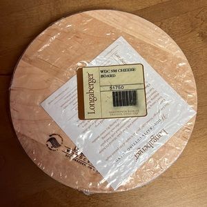 Longaberger woodcrafts small cheese board NEW